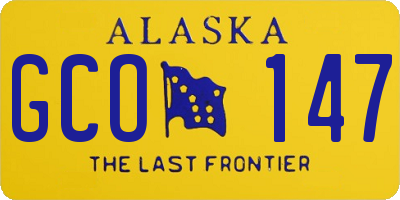 AK license plate GCO147