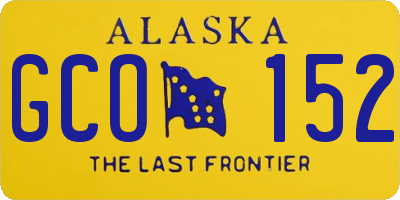 AK license plate GCO152