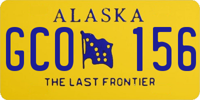 AK license plate GCO156