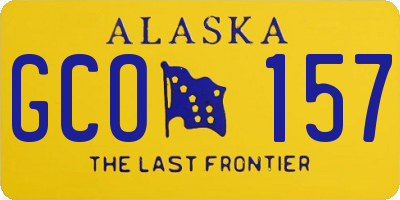 AK license plate GCO157