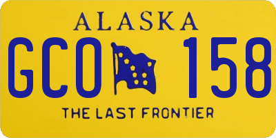 AK license plate GCO158