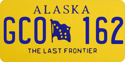 AK license plate GCO162