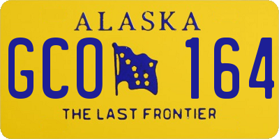 AK license plate GCO164