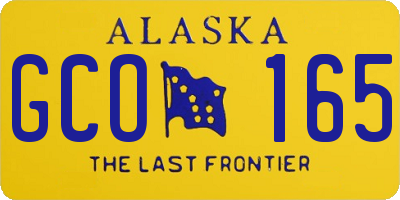 AK license plate GCO165