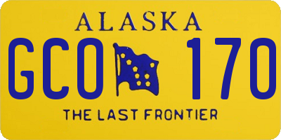 AK license plate GCO170