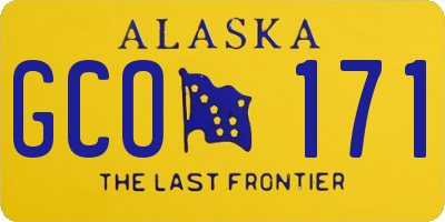 AK license plate GCO171