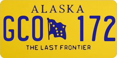 AK license plate GCO172