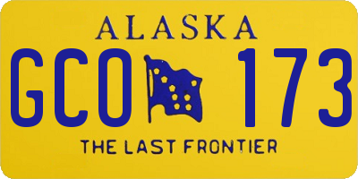 AK license plate GCO173