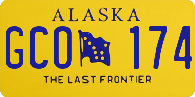 AK license plate GCO174