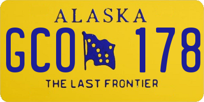 AK license plate GCO178