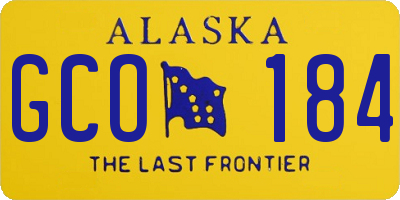 AK license plate GCO184