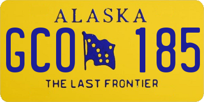 AK license plate GCO185