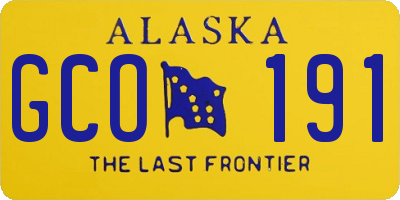 AK license plate GCO191