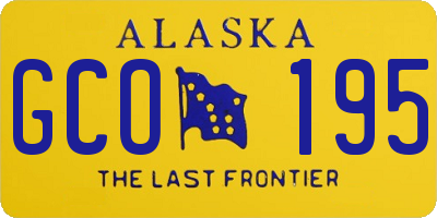 AK license plate GCO195