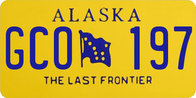 AK license plate GCO197