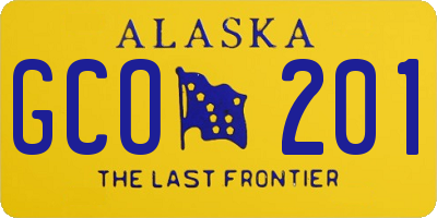 AK license plate GCO201