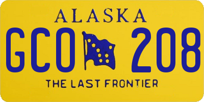 AK license plate GCO208