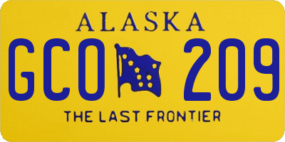 AK license plate GCO209
