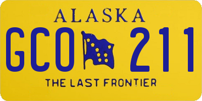 AK license plate GCO211