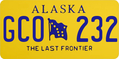 AK license plate GCO232