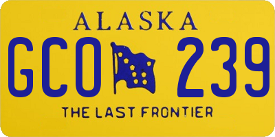 AK license plate GCO239