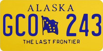 AK license plate GCO243