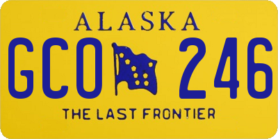 AK license plate GCO246
