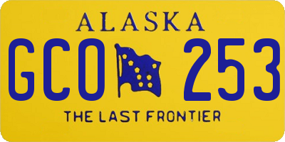 AK license plate GCO253