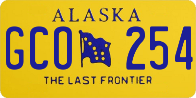 AK license plate GCO254