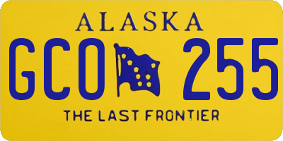 AK license plate GCO255