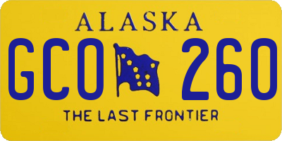 AK license plate GCO260