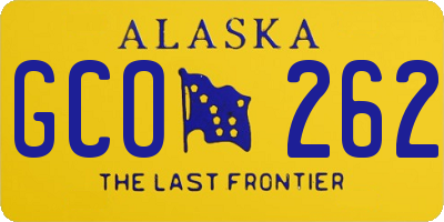 AK license plate GCO262