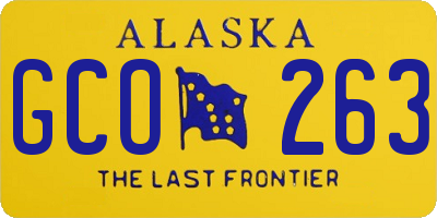 AK license plate GCO263