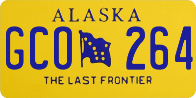 AK license plate GCO264