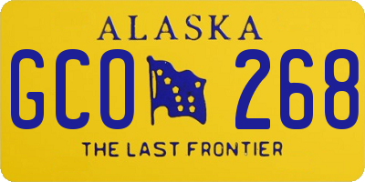 AK license plate GCO268