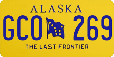 AK license plate GCO269