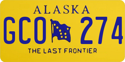AK license plate GCO274