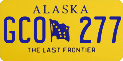 AK license plate GCO277
