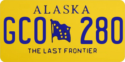 AK license plate GCO280