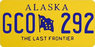 AK license plate GCO292