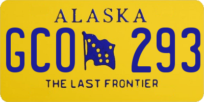 AK license plate GCO293