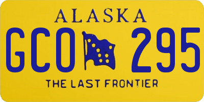AK license plate GCO295