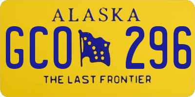 AK license plate GCO296