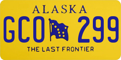 AK license plate GCO299