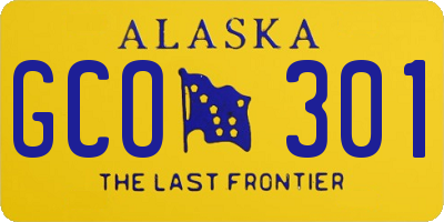 AK license plate GCO301