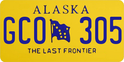 AK license plate GCO305