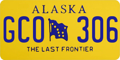 AK license plate GCO306