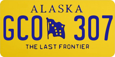 AK license plate GCO307
