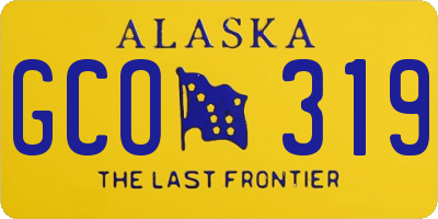 AK license plate GCO319