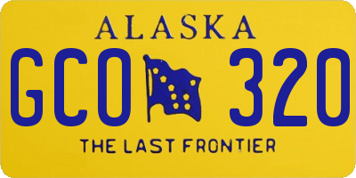 AK license plate GCO320